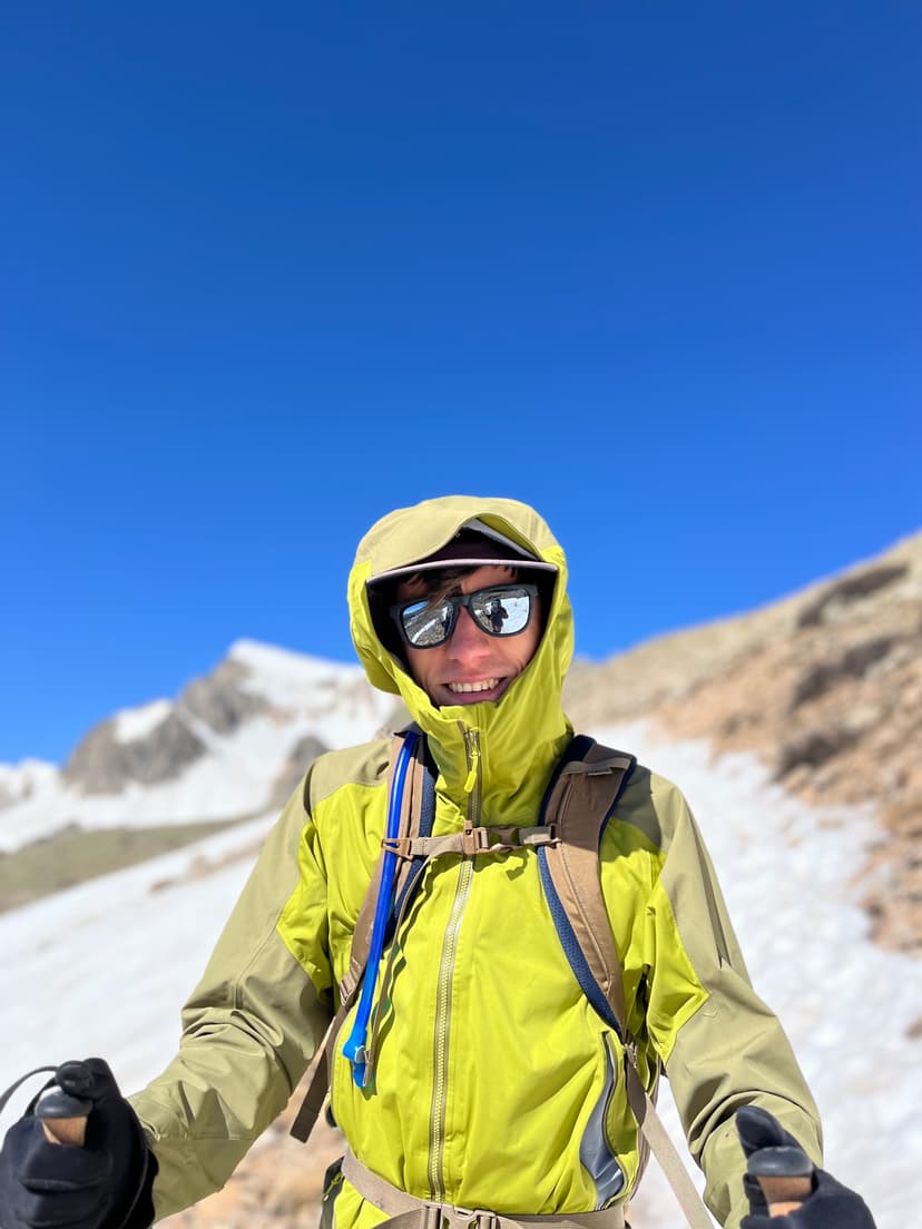 matt goldeck standing in a snowfield near mt. neva